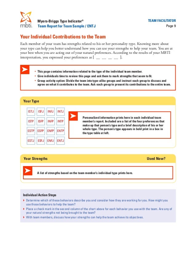 Mbti Team Facilitator Report mbti-team-facilitator-report