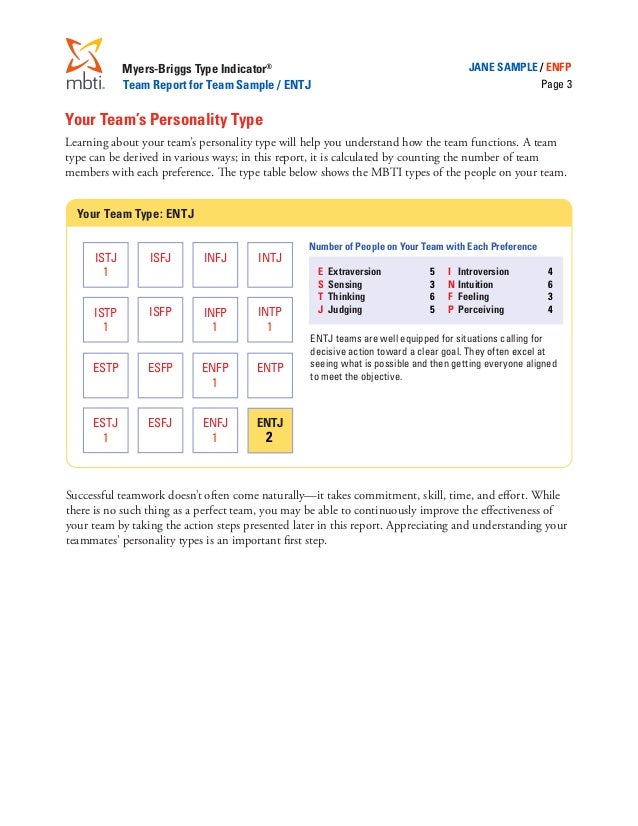 MBTI Team Report Sample mbti-team-report-sample