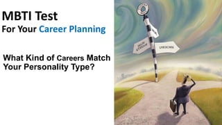 MBTI Test
For Your Career Planning
What Kind of Careers Match
Your Personality Type?
 