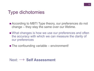 MBTI Type Presentation--Introduction