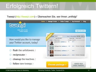 Erfolgreich Twittern! Tweepi ( http://tweepi.com ) – Überwachen Sie, wer Ihnen „entfolgt“ 