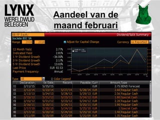 Aandeel van de
maand februari
 