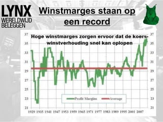 Winstmarges staan op
een record
 