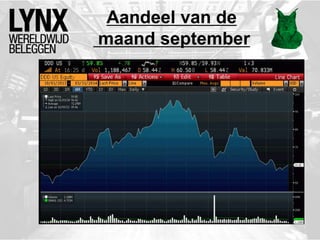 Aandeel van de
maand september
 