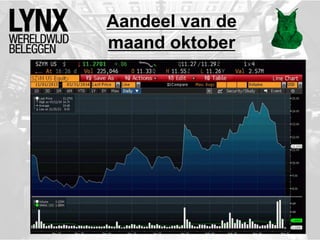 Aandeel van de
maand oktober
 