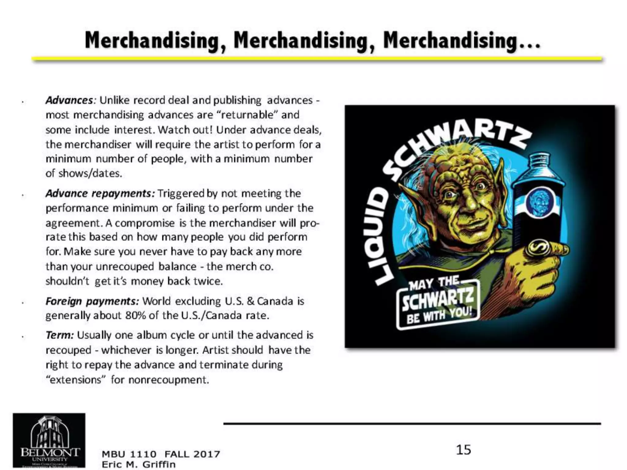 Mbu 1110 fall 2019 touring and merch