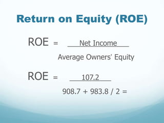 MBU652 Financial Statement Analysis - Part 1 (w/data from textbook) | PPTX