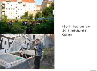 ·Berlin hat um die
20 interkulturelle
Gärten
29.09.2010 22:47:33
 