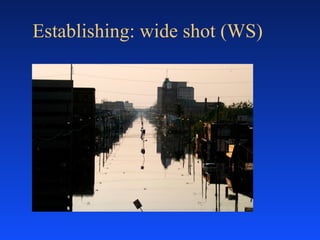 Establishing: wide shot (WS) 