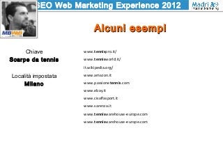SEO Web Marketing Experience 2012
