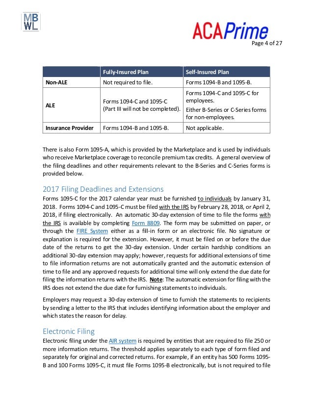 Mbwl Employer S Guide To Aca Reporting Mbwl Employer S Guide To Aca Reporting