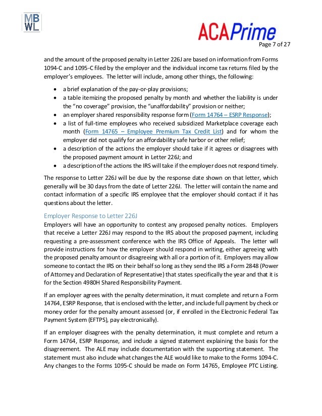 Mbwl Employer S Guide To Aca Reporting Updated For 17 Season Mbwl Employer S Guide To Aca Reporting Updated For 17 Season