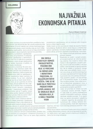 Prof. dr Mihailo Crnobrnja, Nova ekonomija, 1. 3. 2014.