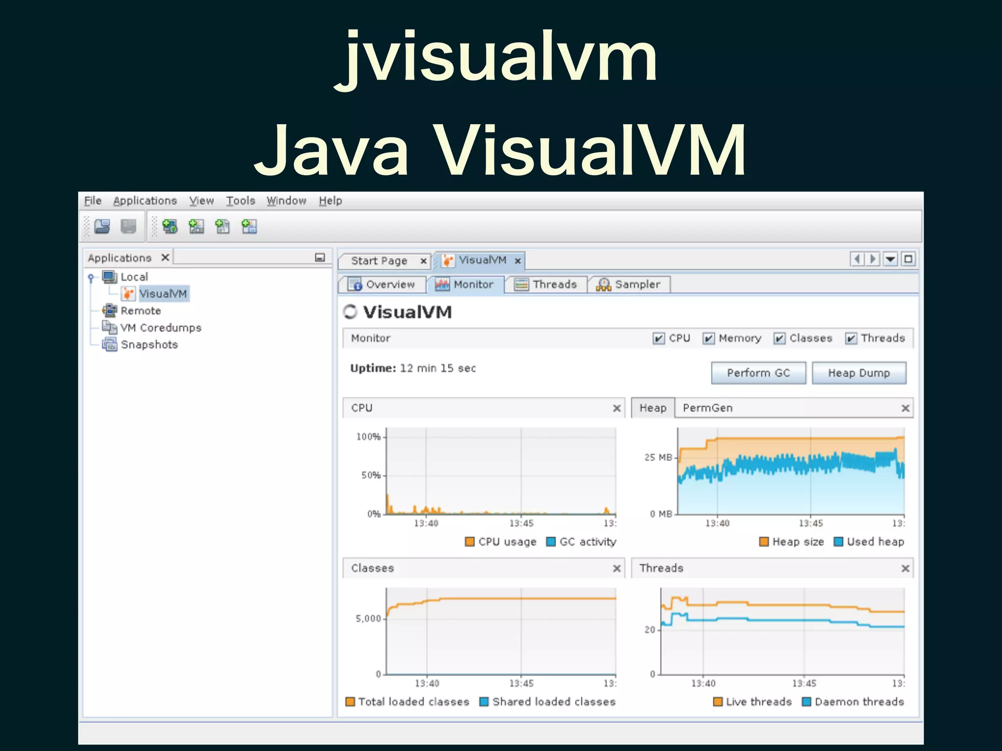 jvisualvm
Java VisualVM
 