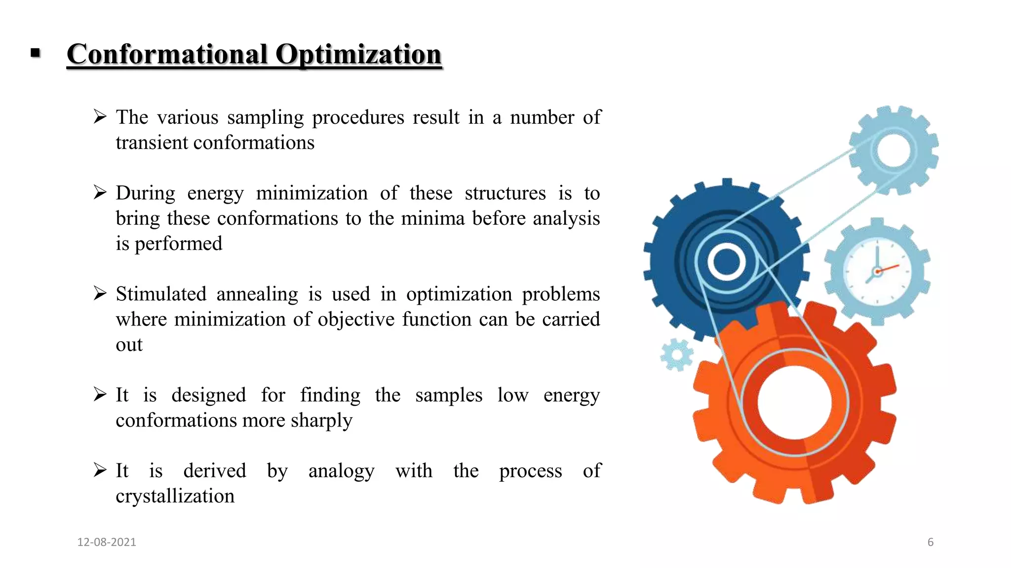 Conformational Sampling Conformational analysis – Alignment of molecules in 3D QSAR | PPTX
