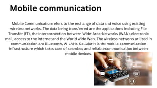 Mobile computing The brief explanation of mobile computing and how it ...
