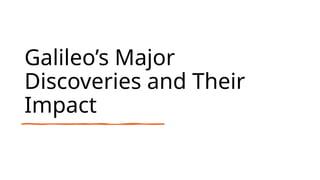 Powerpoint Presentation On Galileo Galilei Pptx