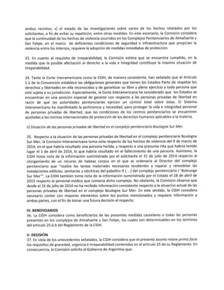 Amparo internacional por las cárceles de Mendoza