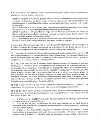 Amparo internacional por las cárceles de Mendoza