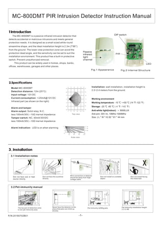 MC-800DMT intrusion detector manual