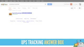 UPS TRACKING ANSWER BOX
 