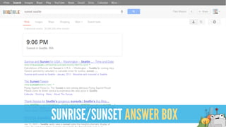 SUNRISE/SUNSET ANSWER BOX
 