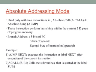 Mode Absolute MC-MODULE-2.ppt includes addressing modes , instruction set etc... | PPT