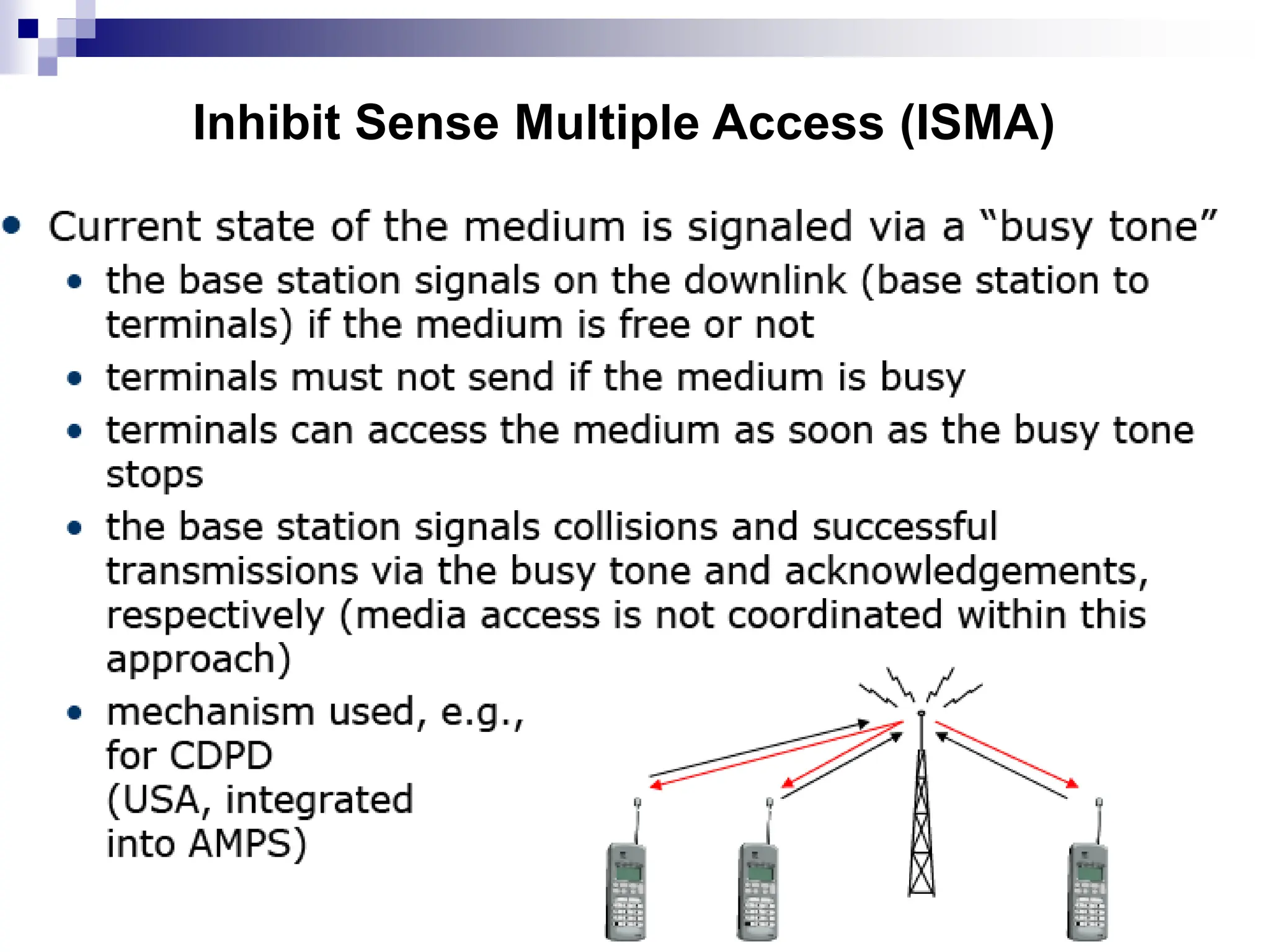 Inhibit Sense Multiple Access (ISMA)
 