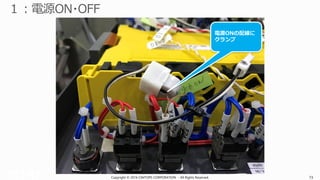 Copyright © 2016 CIMTOPS CORPORATION - All Rights Reserved. 73Copyright © 2016 CIMTOPS CORPORATION - All Rights Reserved. 73
電源ONの配線に
クランプ
 