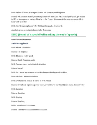Master of Ceremony Script- Informal Style | DOCX