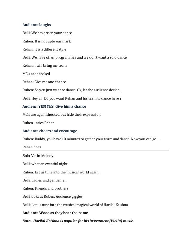 Master Of Ceremony Script Informal Style