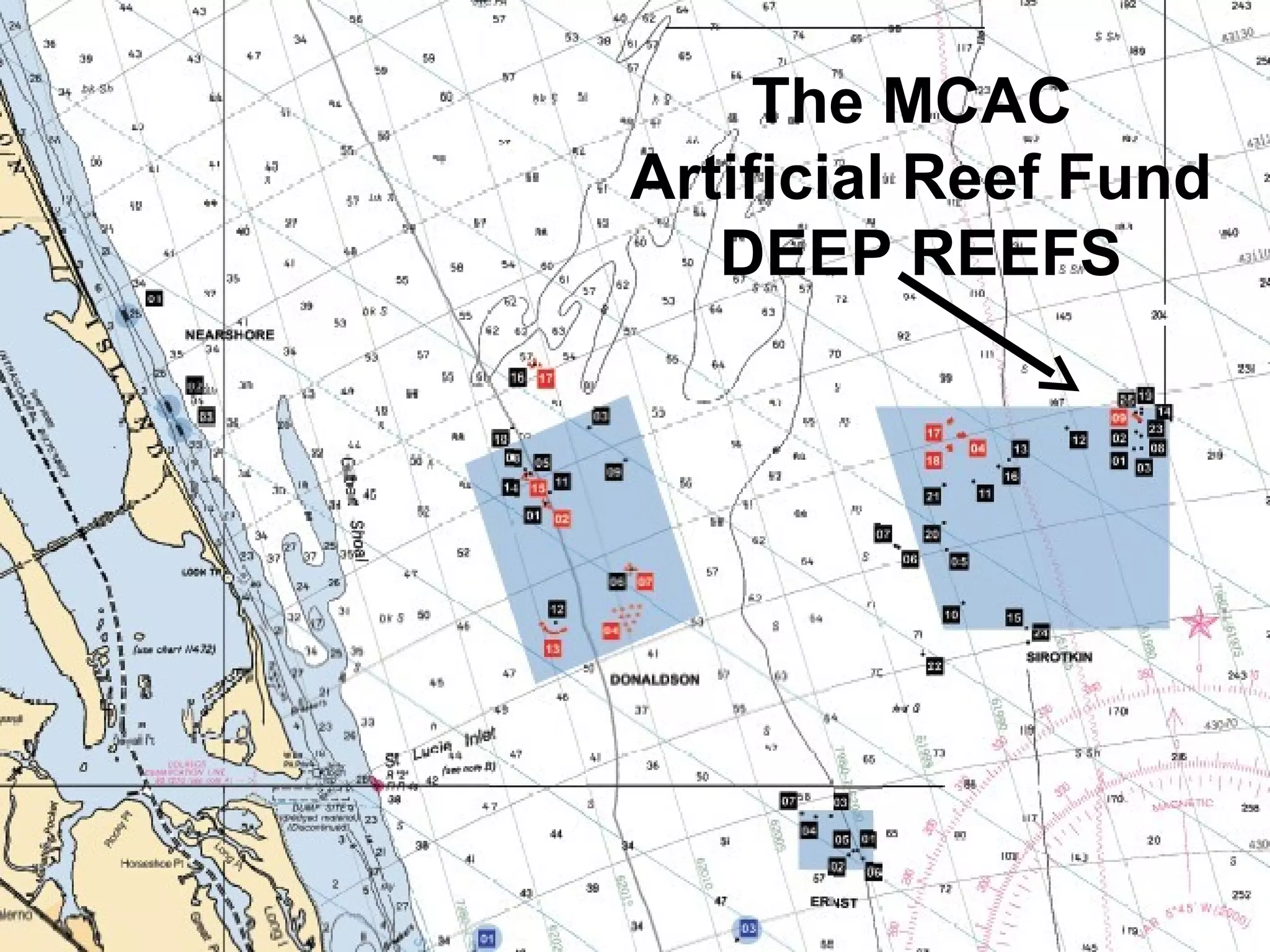 Baratta Map The MCAC  Artificial Reef Fund DEEP REEFS 