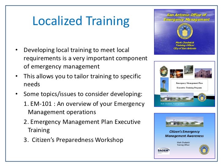 Developing a Comprehensive Emergency Management Training Program
