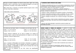 E) Faça as mesmas medições nos mesmos pontos porem, agora, com a moto
apoiada no chão e o piloto sobre a moto, em posição de pilotagem e com todos os
equipamentos de proteção. Estas medidas serão R3 e F3.
Dica: Sempre faça o movimento na suspensão apertando algumas vezes e antes
de medir e deixe voltar naturalmente.
A figura abaixo auxilia o entendimento:
Os cálculos que você deverá realizar, e os resultados que você deverá obter são:
Frente: F1 - F2 = 5 a 25 mm Frente: F1 – F3 = 35 a 50 mm
Traseira: R1-R2 = 5 a 20 mm Traseira: R1 - R3 = 25 a 40 mm
Existem literaturas acadêmicas que ao invés de trabalhar com medidas em
milímetros trazem o ajuste do SAG percentualmente em relação ao curso total da
suspensão. Ficando da seguinte forma:
Frente: F1 - F2 = 5 a 15 % Frente: F1 – F3 = 15 a 40%
Traseira: R1 - R2 = 5 a 10 % Traseira: R1 - R3 = 10 a 30%
Após a instalação da Pré-Loader existe facilidade e flexibilidade na regulagem do
SAG, o piloto pode escolher a faixa de regulagem que melhor se enquadra em seu
perfil de pilotagem. (A Pré-Loader em alguns casos não abrange toda a faixa de
regulagem descrita nos cálculos acima).
Dica: O curso da suspensão de sua moto consta nas especificações
técnicas/manual.
A GARANTIA DESTE PRODUTO NÃO COBRE:
- Problemas ocasionados pelo mau uso ou uso indevido do equipamento, tais como:
Armazenamento em local inadequado ou de forma inadequada, permanência sem
uso de qualquer espécie por tempo prejudicial ao produto,
- Problemas ocasionados por modificações ou alterações efetuadas no
equipamento por pessoal que não seja expressamente autorizado, tais como: troca
de peças, alteração de capacidade, etc.
- Problemas e avarias ocasionados pelo transporte do produto e movimentação.
- Problemas ocasionados pela falta de cuidado na instalação, tais como: choques
mecânicos, instalação em local diferente do especificado para o produto, etc.
- Qualquer instalação em desacordo com o manual de instrução, e itens descritos
acima.
- A empresa se reserva o direito de alterar características dos produtos a qualquer
tempo e sem aviso prévio, sem que por isso incorra em obrigações de qualquer
espécie.
- Nenhuma parte desta publicação e copia total ou parcial do produto sem
autorização por escrito.
AVISOS LEGAIS E TERMO DE GARANTIA: A garantia do produto esta
diretamente vinculada ao descrito no Código de Defesa do Consumidor e no
presente manual. Os termos deste contrato de garantia se restringem aos custos de
reparação e ou substituição apenas do produto constante na NF de venda. A
empresa Metal Cruzado garante este produto por um período de um (01) ano a
partir da data da emissão da Nota Fiscal, contra defeitos de fabricação, desde que
instalado segundo as especificações constantes no manual de instruções.
Quaisquer defeitos devem ser devidamente constatados e documentados, de
acordo com os seguintes itens:
- O cliente deverá, no ato do recebimento, conferir a integridade do equipamento,
bem como de seus acessórios.
- O cliente tem o prazo legal de 7 dias da data do recebimento para reclamar de
irregularidades aparentes.
- Toda e qualquer reclamação de irregularidades aparentes deve ser feita
preferencialmente por escrito, direta e imediatamente para a empresa, antes da
instalação do equipamento.
 