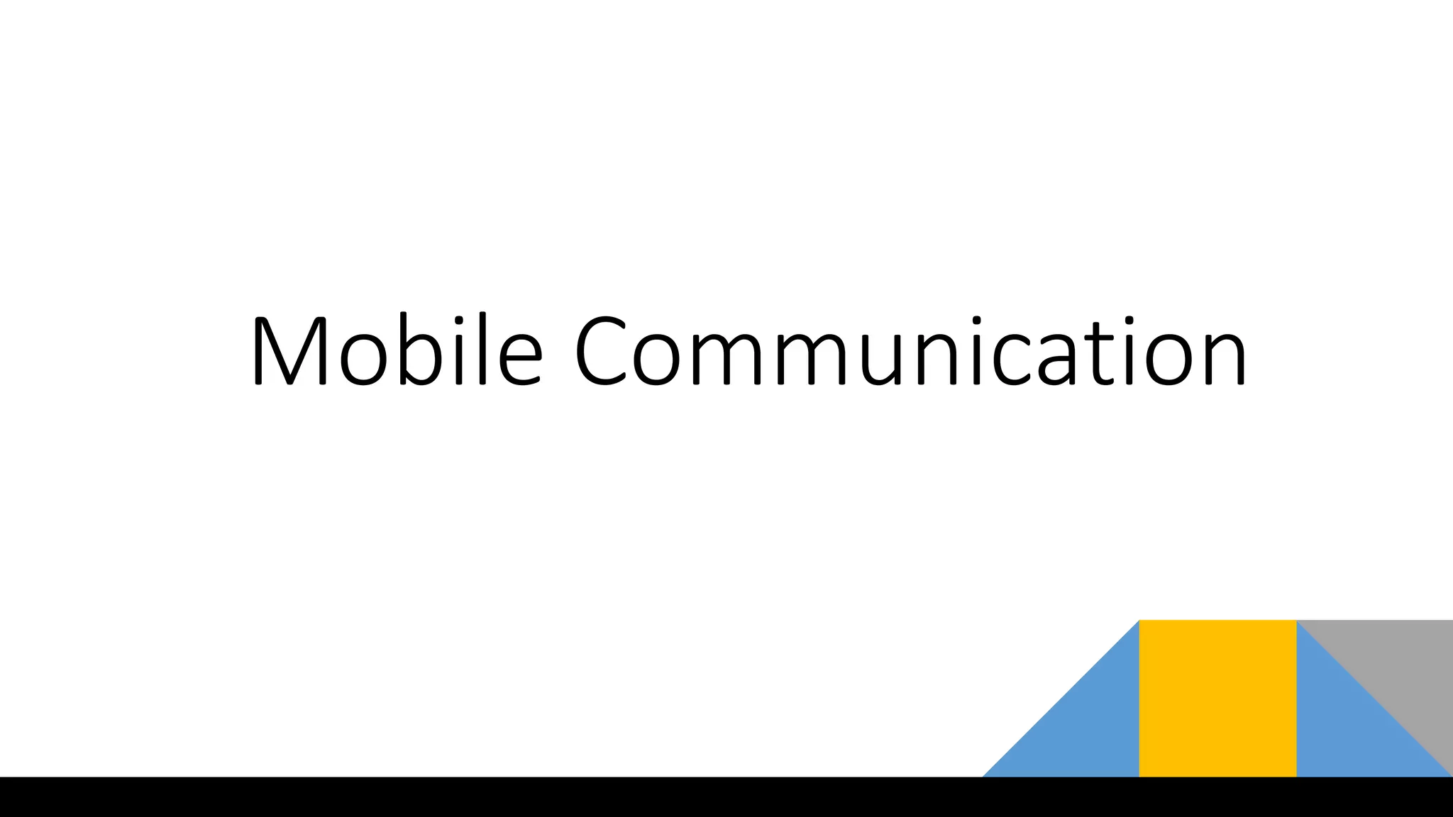 Mobile communication - Introduction | PPT | Free Download