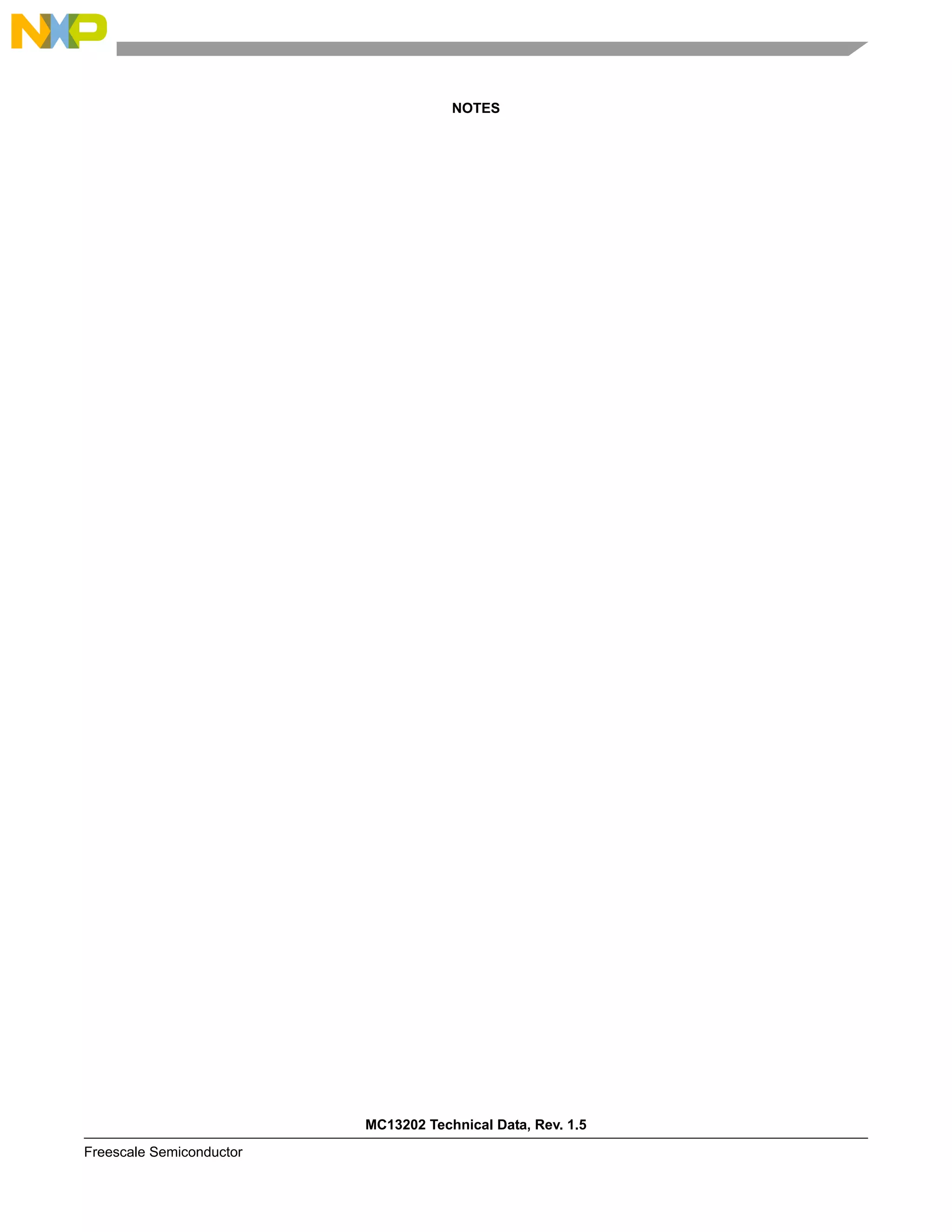 NOTES
MC13202 Technical Data, Rev. 1.5
Freescale Semiconductor
 