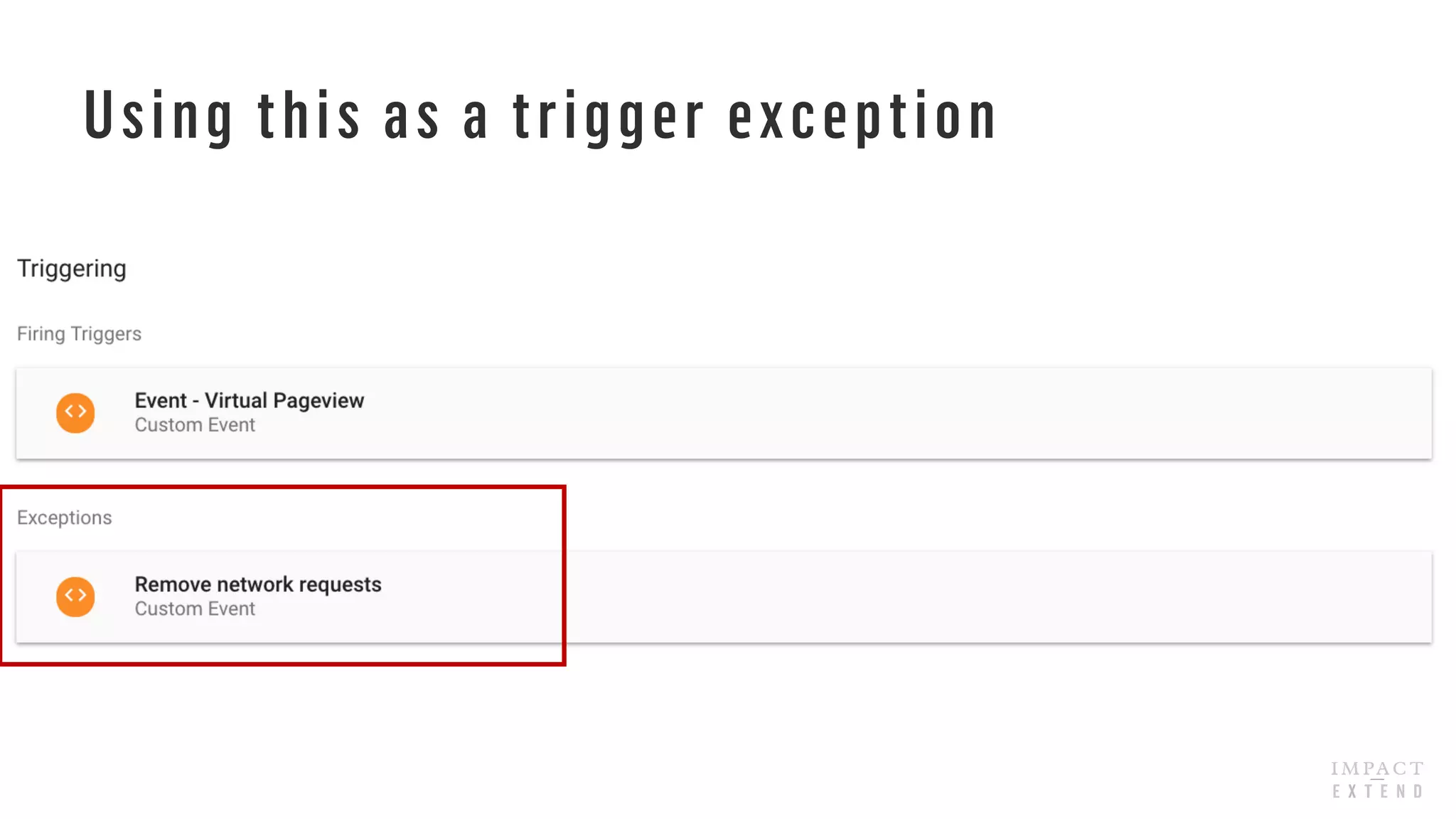 Using this as a trigger exception
 