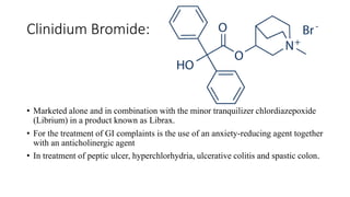 Hyperchlorhydria cholinergic blocking agents.pptx