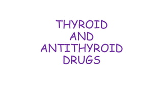 THYROID
AND
ANTITHYROID
DRUGS
 