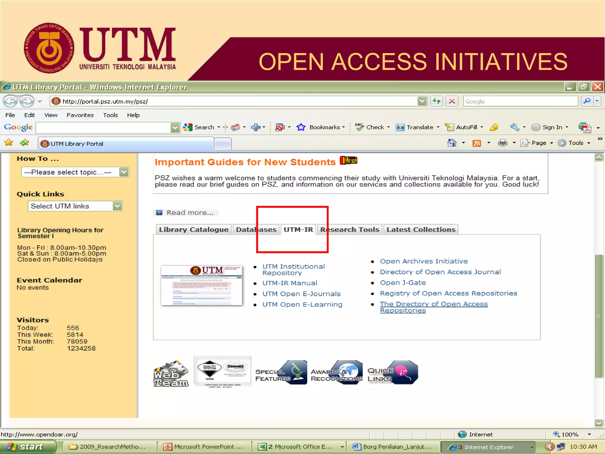 OPEN ACCESS INITIATIVES
 