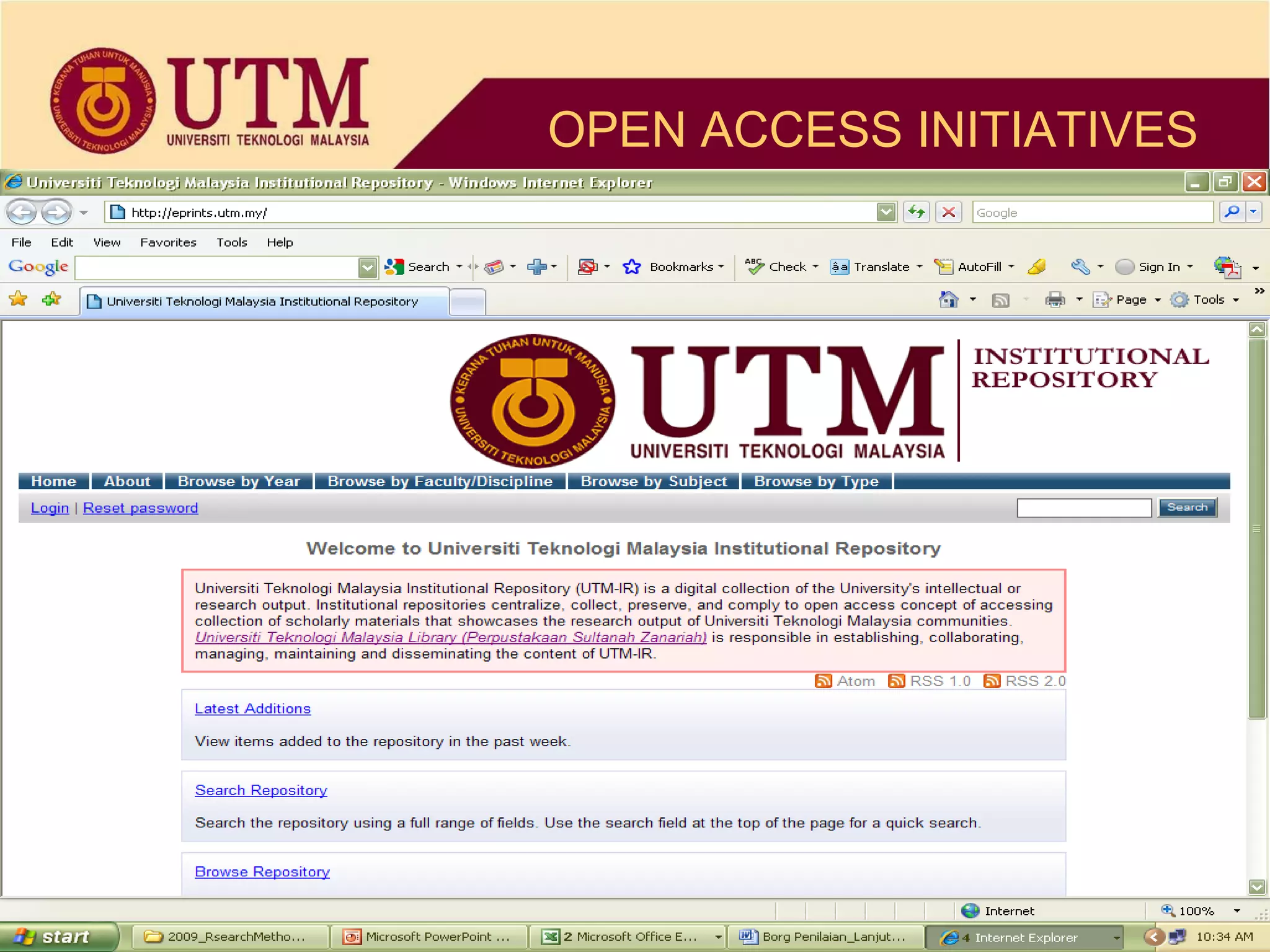 OPEN ACCESS INITIATIVES
 