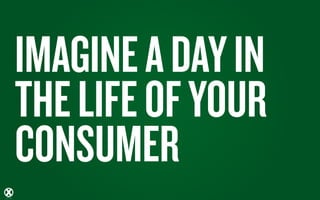 IMAGINE A DAY IN
THE LIFE OF YOUR
CONSUMER
 