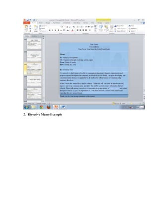 2. Directive Memo Example
 
