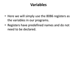 Assembly Language Programming | PPTX