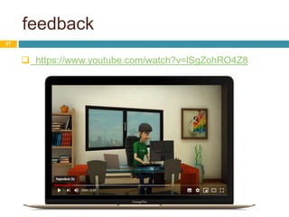 feedback
27
 https://www.youtube.com/watch?v=lSgZohRO4Z8
 