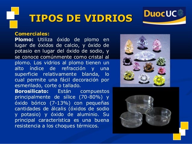 Materiales de Vidrios Existentes