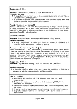 syllabus for mca regulation 2025 anna university | PDF