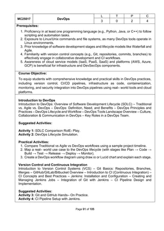 syllabus for mca regulation 2025 anna university | PDF