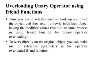 Mca 2nd sem u-4 operator overloading | PPT