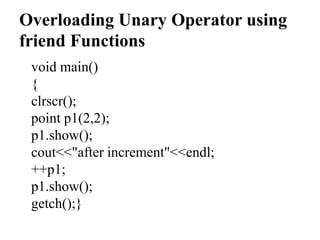 Mca 2nd sem u-4 operator overloading | PPT